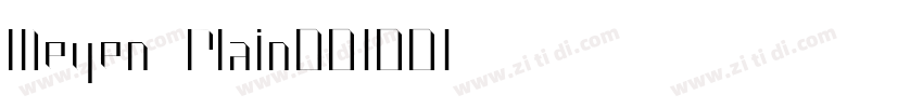 Megen Plain001001字体转换